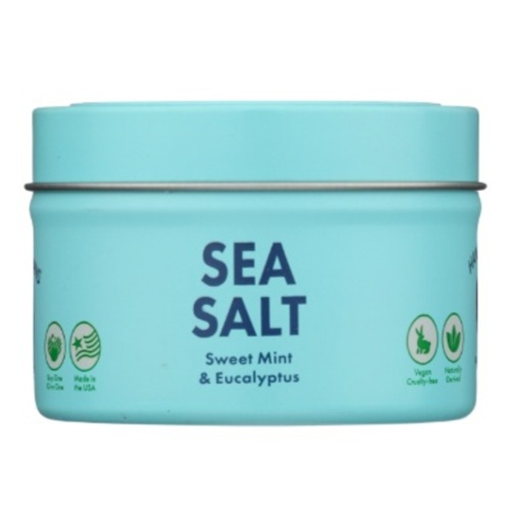 Hand in Hand‎ Sea Salt Candle Sweet Mint Eucalyptus 3oz Plant Based Wax Tin NEW